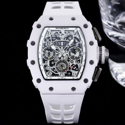 RICHARD MILLE RM11-03 Flyback White Ceramic Swiss Replica Watch Men's